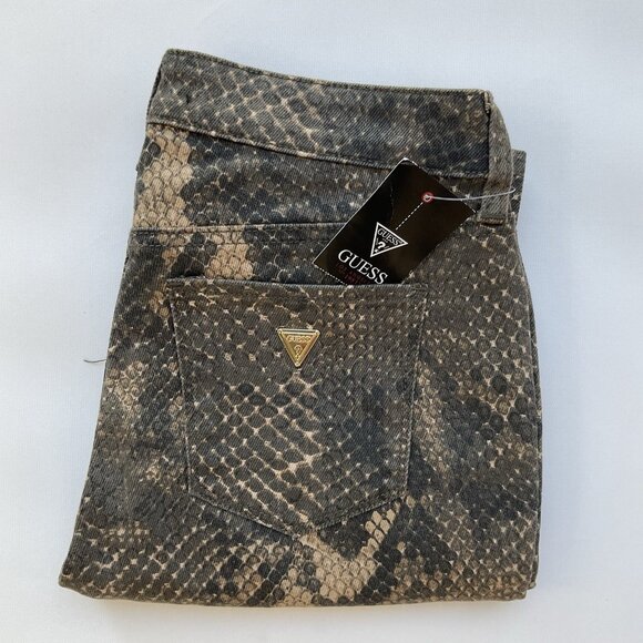 Guess Women’s Sexy Curve Mid Rise Skinny Jeans Make Printed Cropped Leg Size 25 - Picture 1 of 11